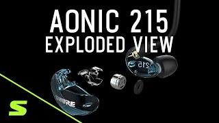 Shure AONIC 215 Sound Isolating Earphones  Exploded View Detail [upl. by Leduar]