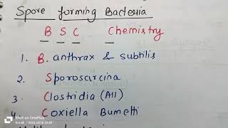 mnemonic for spore forming bacteria [upl. by Eannej]