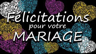 63  Félicitations mariage  Vœux de bonheur  animation dessin [upl. by Milson158]