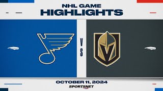 NHL Highlights  Blues vs Golden Knights  October 11 2024 [upl. by Bambie]