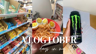 vlogtober EP 2 grocery haul lots of studying [upl. by Schwitzer662]