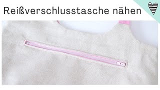 Reißverschlusstasche einnähen mit Freebie  DIY MODE Anleitung [upl. by Aznecniv]