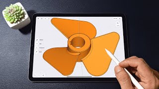 Modeling a Propeller on iPad  Shapr3D [upl. by Evyn18]