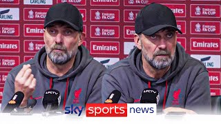 Jurgen Klopp reacts to late 43 defeat in extratime to rivals Man United in the FA Cup [upl. by Lleksah]