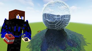 Minecraft Giant water Ball but its realistic water Physics [upl. by Imyaj]