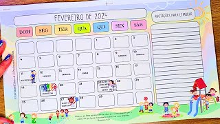 Datas comemorativas para Educação Infantil  Calendário para Professora de Educação Infantil 2024 [upl. by Holbrook60]