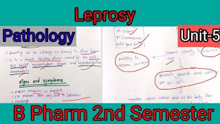 Leprosy Unit5 Of Pathology  Handwritten Notes  कुष्ठ रोग  pathophysiology pharmacy pharma📕💉😊 [upl. by Randee]