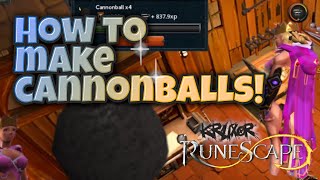 How to make cannonballs in Runescape 3 [upl. by Ahsienet650]