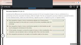 Chapter 9 Partnership Formation Operations and Basis Chapter Questions [upl. by Bradleigh405]