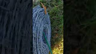 one of the best barbed wire tools for unspooling wire by yourself [upl. by Santana]