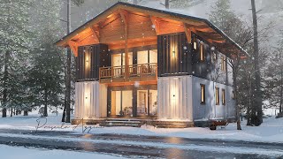 Shipping Container House  Le Chalet  Happy Holidays [upl. by Nwahsad]