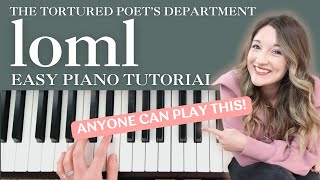 YOU CAN PLAY THIS quotlomlquot by Taylor Swift EASY PIANO Tutorial [upl. by Ennayelhsa]