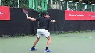 Denis Shapovalov FOREHAND in Slow Motion BACK and FRONT view [upl. by Venn]