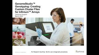 GenomeStudio™ Genotyping Creating Custom Cluster Files for Infinium™ Arrays [upl. by Sirraj609]