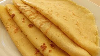 Basic French Crepes Recipe  Crepe Batter just in a minute [upl. by Eckel]