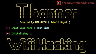 Termux Banner Command Create your own name banner [upl. by Eelanna891]