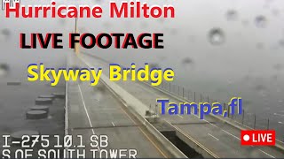 LIVE Deteriorating Conditions at Sunshine Skyway Bridge as Hurricane Milton Approaches [upl. by Yecniuq84]