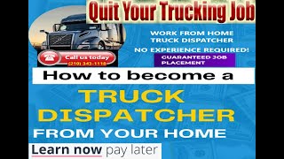 Work From Home as a Truck Dispatcher  No Experience Needed – Full Training amp Job Placement [upl. by Ytissac998]