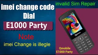 QMobile E1000 Party Imei Change Code  Qmobile Imei Repire Change Code E1000party [upl. by Ahseekal]