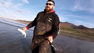 Surf fishing for Bass in Brandon Bay County Kerry Ireland [upl. by Ecnesse408]