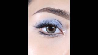 Tipsy Eye Makeup for a Hazy Blue Rainy Night  Soft Glam Tutorial eyemakeupoftheday shorts [upl. by Yrrehs]