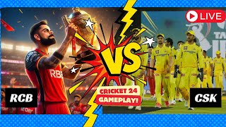 LIVE RCB VS CSK T10 MATCH cricket 24 IPL AUCTION IN C24 live cricket viral [upl. by Elvin]