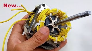 NewI turn PVC cable into 220v 15000W first AC Table Fan generator Help in Super Capacitor At Home [upl. by Combs707]