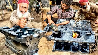 80yearold man brilliantly restores broken engine block to genuine one [upl. by Carolyn]