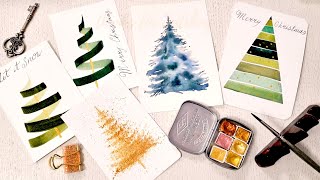 Every Watercolor Christmas Trees You’ll Ever Need Winter Holiday Edition [upl. by Pappano]