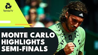 Tsitsipas vs Zverev Davidovich Fokina vs Dimitrov  Monte Carlo 2022 SemiFinal Highlights [upl. by Wrightson]