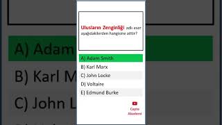 Ulusların Zenginliği adlı eser kime aittir kpss kpsssoruçözümleri güncelbilgiler [upl. by Anaytat655]