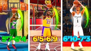 BEST JUMPSHOTS FOR EVERY HEIGHT BUILD amp THREE POINT RATING ON NBA 2K25 BEST SHOOTING SETTINGS 2K25 [upl. by Carolina]