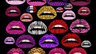 Tatuajes de labios temporales  Lip tatoo [upl. by Leasi]