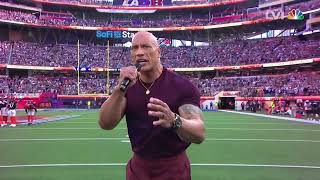 The Rock Sings FACE OFF at the Super Bowl [upl. by Nanerb]