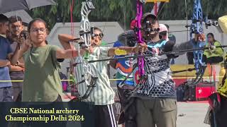 CBSE National archery Championship Delhi 2024 Compound match 🏹 archery video shooting compound [upl. by Magdalene]