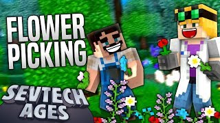 Minecraft  FLOWER PICKING  SevTech Ages 27 [upl. by Tye464]