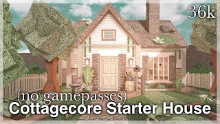 Bloxburg  Cottagecore Starter House Speedbuild no gamepasses [upl. by Elle]