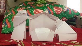 How to fold EASY ORIGAMI NATIVITY [upl. by Sumedocin]