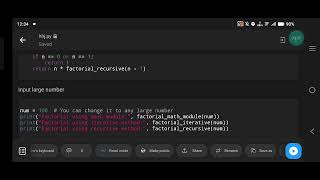 Factorial of a Large Number in Python  Calculate Big Factorials Efficiently [upl. by Ekaterina923]