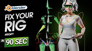 How to Fix your Characters Rig Problems in Blender in 90 sec  Quickie Tuts 11 [upl. by Nav]