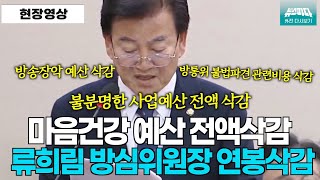 마음건강 예산 전액삭감 방통위 불법파견 관련 삭감류희림 방심위원장 예산 삭감 [upl. by Egiap]