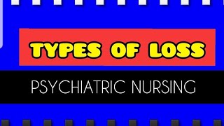 TYPES OF LOSS  PSYCHIATRIC NURSING [upl. by Eelyab304]