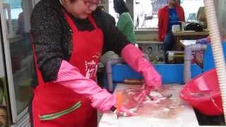 Skinning of live eels [upl. by Flannery797]