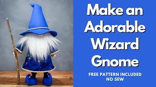 Make an adorable wizard gnomeDIY Halloween GnomeNo Sew Gnome [upl. by Yneffit]