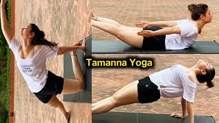 Tamannaah Bhatia Hot Yoga At Her Farmhouse  Tamannaah Bhatia Hot Gym Workout  Latest Video [upl. by Ahsenac]