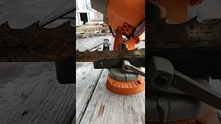 Bandsaw sawmill home made blade sharpener [upl. by Yssep217]