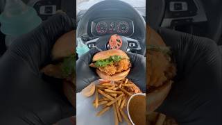 Popeyes new ghost pepper sandwich 🥵🔥 asmr food mukbang [upl. by Anirbas]