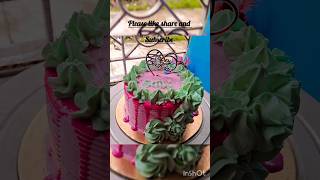 Easy dripping design on cakecake youtubeytshortscakedesign viralshortviralshortsbirthdaycake [upl. by Leighland97]