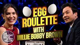 Egg Roulette with Millie Bobby Brown  The Tonight Show Starring Jimmy Fallon [upl. by Aikyn]