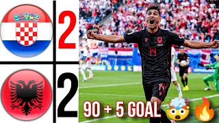 Croatia vs Albania 22 Euro 2024  Highlights amp Goals 2024  Albania Goal 905 🤯 [upl. by Raine]